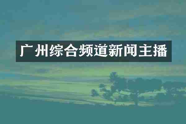 广州综合频道新闻主播