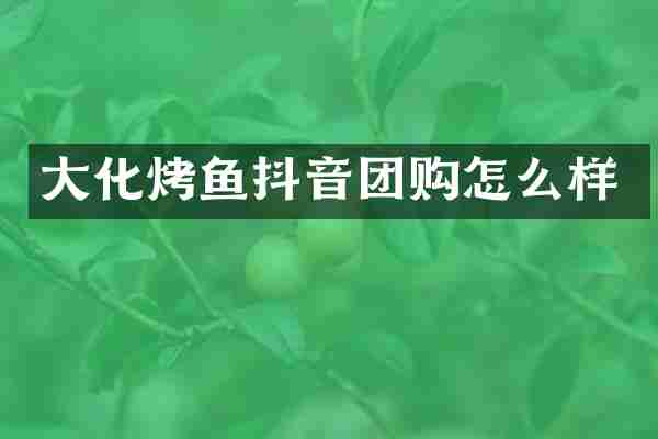 大化烤鱼抖音团购怎么样