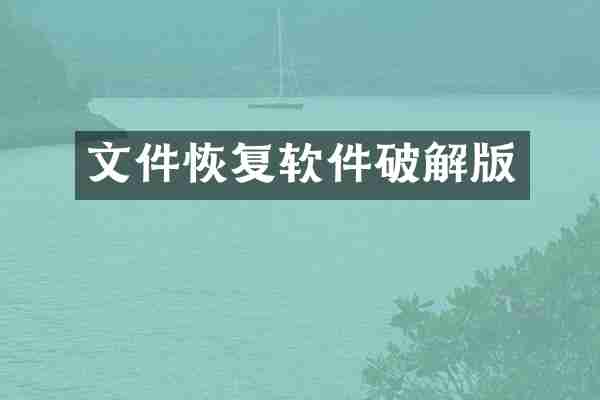 文件恢复软件破解版