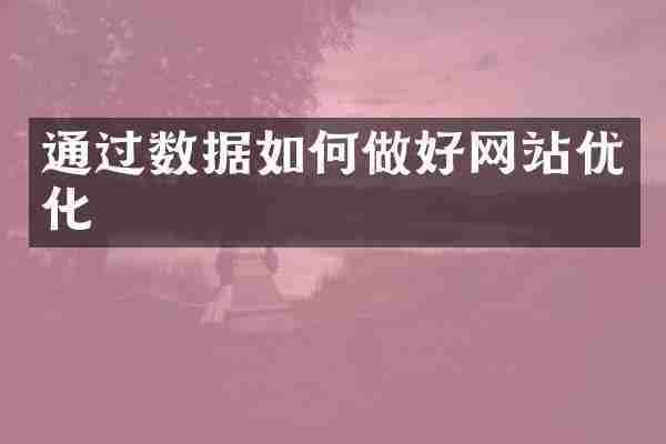 通过数据如何做好网站优化