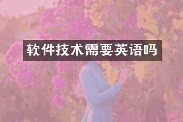 软件技术需要英语吗