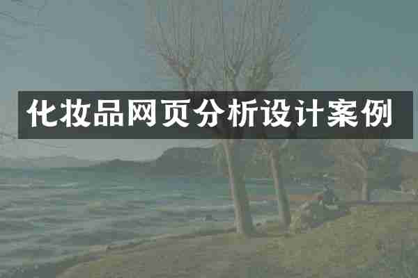 化妆品网页分析设计案例