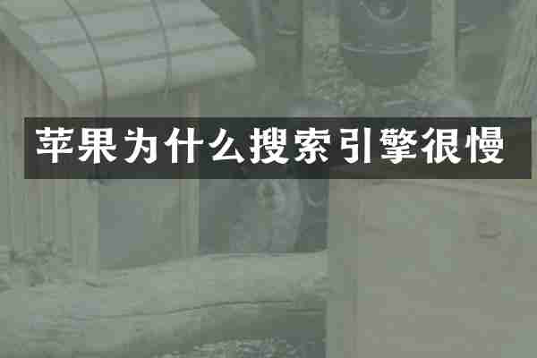 苹果为什么搜索引擎很慢