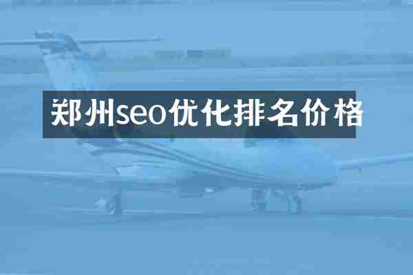 郑州seo优化排名价格