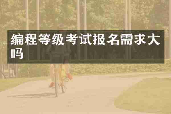 编程等级考试报名需求大吗