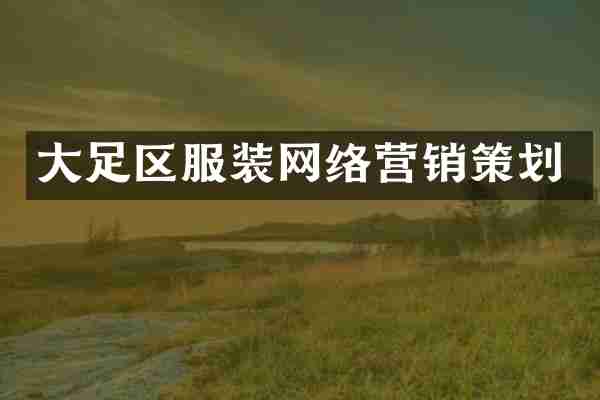 大足区服装网络营销策划