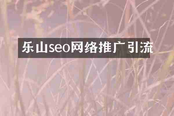乐山seo网络推广引流