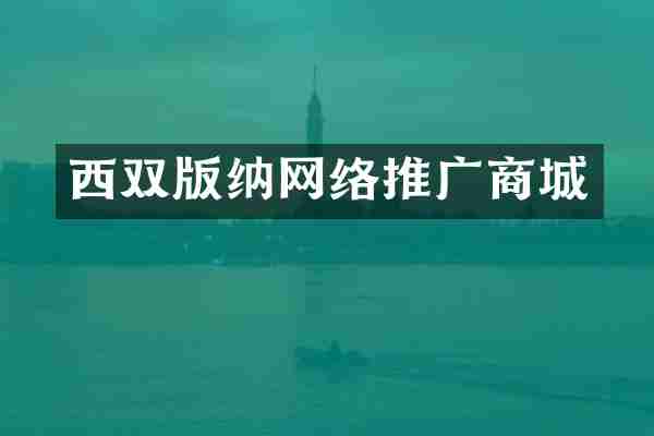 西双版纳网络推广商城