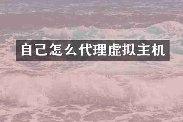 自己怎么代理虚拟主机