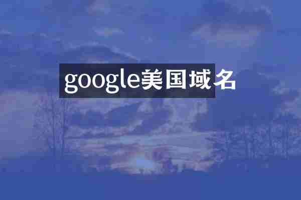 google美国域名
