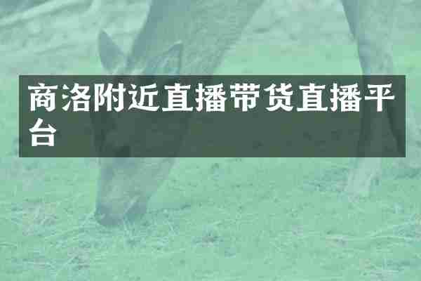 商洛附近直播带货直播平台