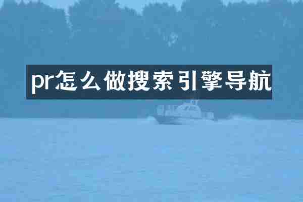 pr怎么做搜索引擎导航