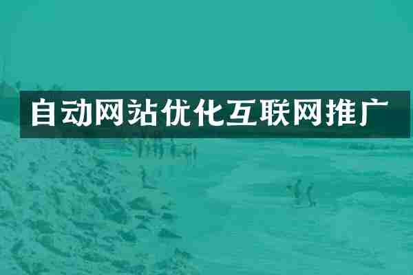 自动网站优化互联网推广
