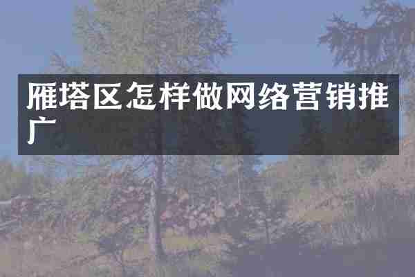 雁塔区怎样做网络营销推广