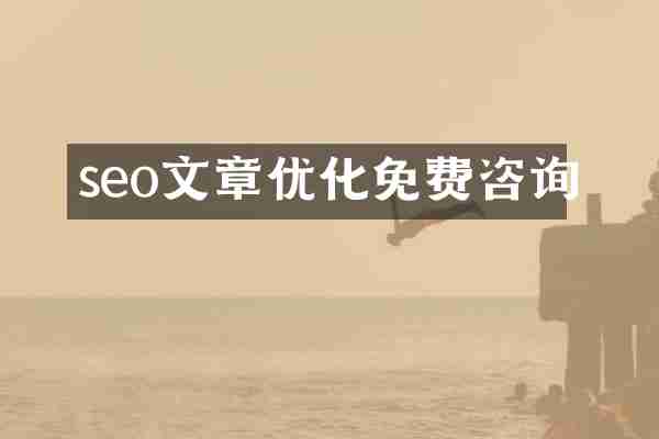 seo文章优化免费咨询
