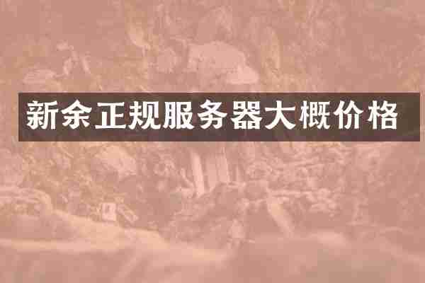 新余正规服务器大概价格