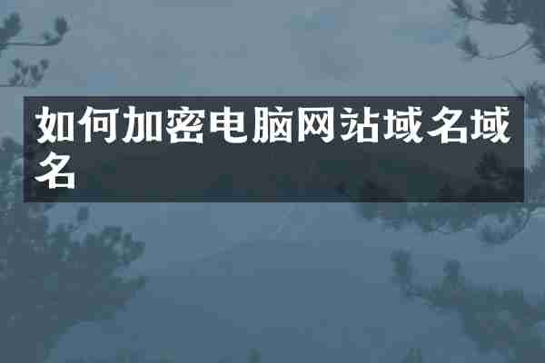 如何加密电脑网站域名域名