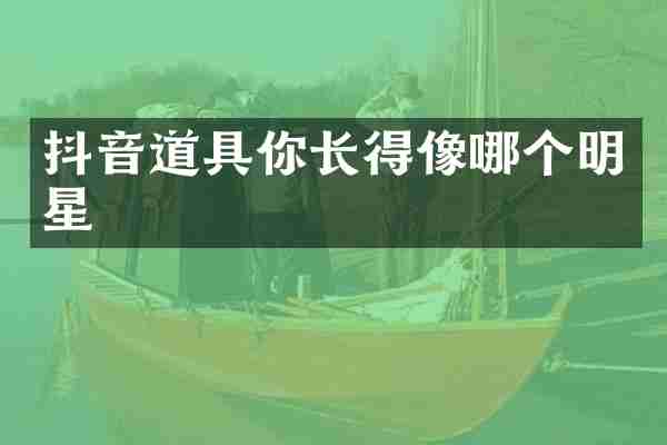 抖音道具你长得像哪个明星