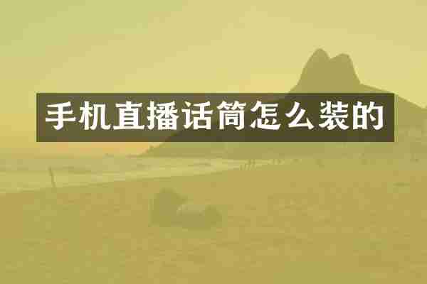 手机直播话筒怎么装的