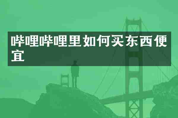 哔哩哔哩里如何买东西便宜