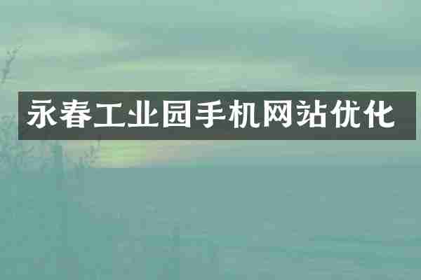 永春工业园手机网站优化