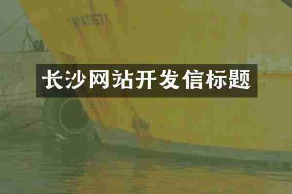 长沙网站开发信标题