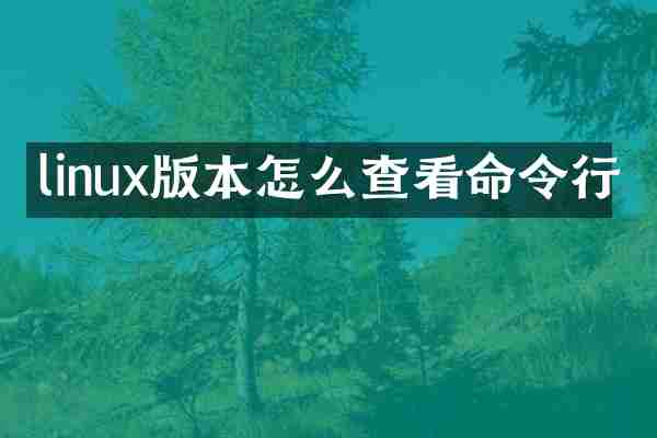 linux版本怎么查看命令行