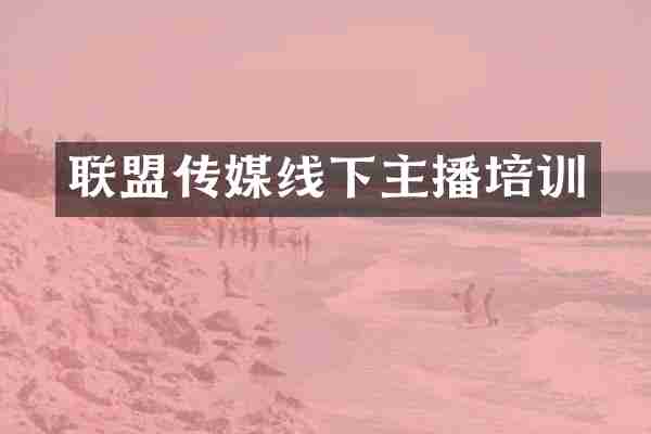 联盟传媒线下主播培训