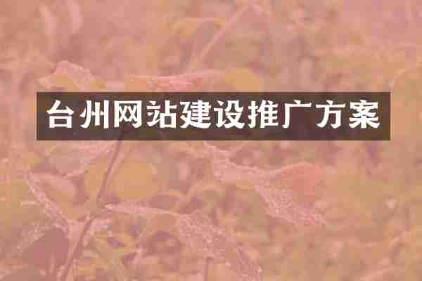 台州网站建设推广方案