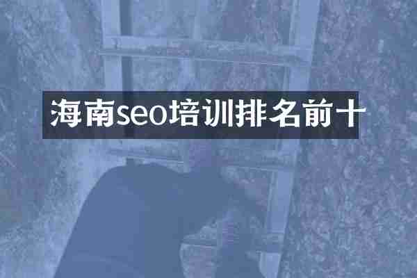 海南seo培训排名前十