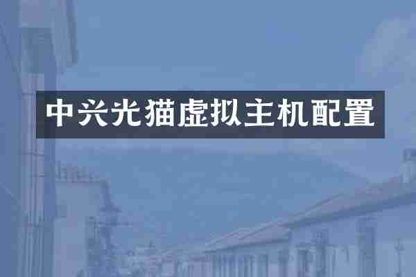 中兴光猫虚拟主机配置
