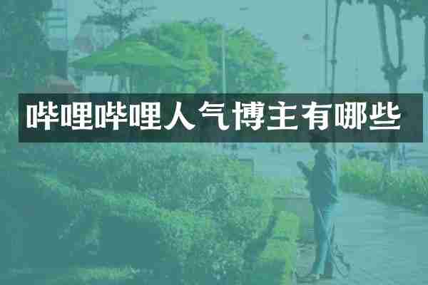 哔哩哔哩人气博主有哪些