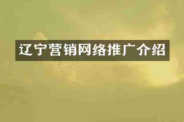 辽宁营销网络推广介绍