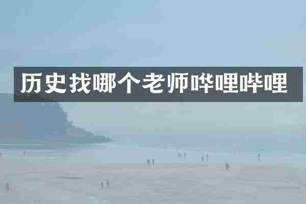 历史找哪个老师哗哩哔哩