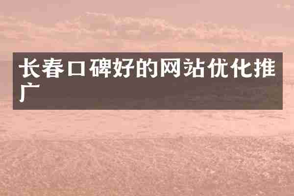 长春口碑好的网站优化推广