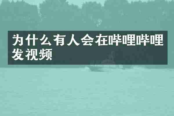 为什么有人会在哔哩哔哩发视频