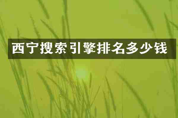 西宁搜索引擎排名多少钱
