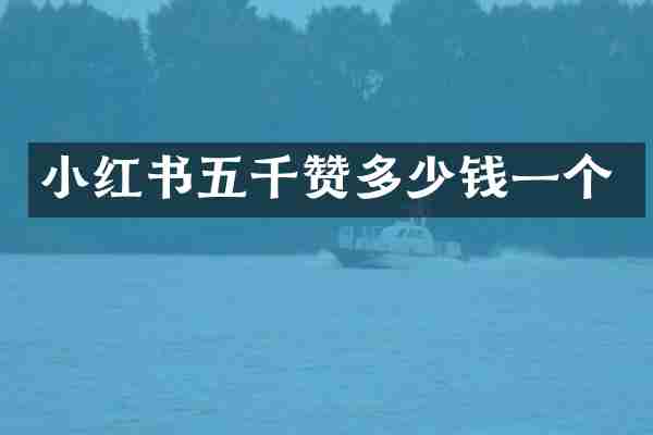 小红书五千赞多少钱一个