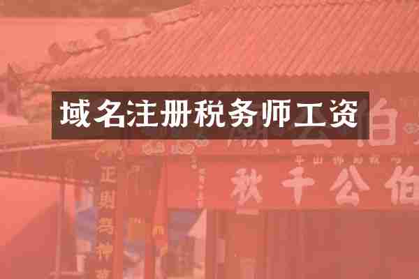 域名注册税务师工资