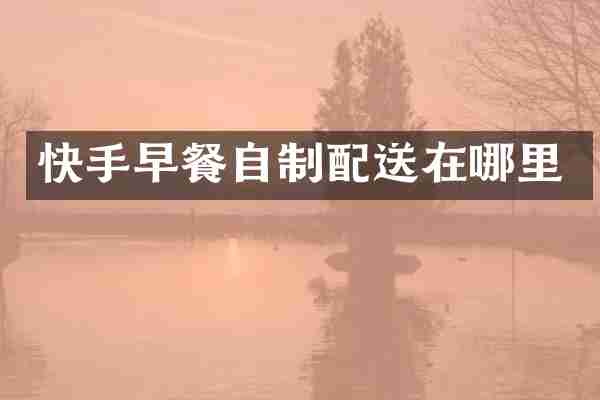 快手早餐自制配送在哪里