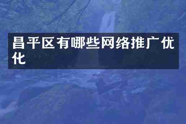 昌平区有哪些网络推广优化