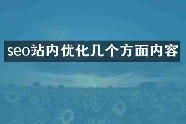seo站内优化几个方面内容