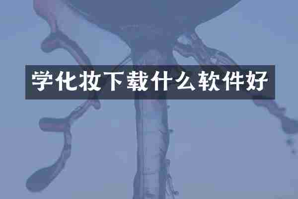 学化妆下载什么软件好