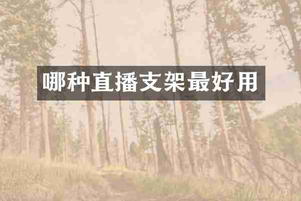 哪种直播支架最好用