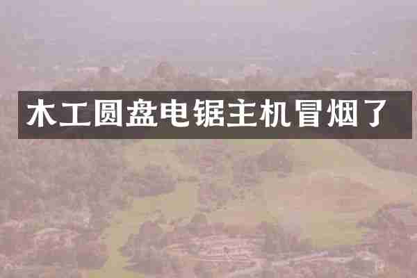 木工圆盘电锯主机冒烟了