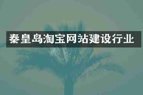 秦皇岛淘宝网站建设行业