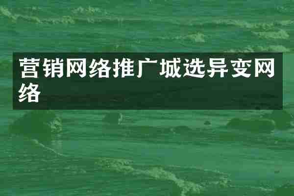 营销网络推广城选异变网络