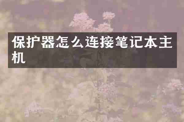 保护器怎么连接笔记本主机