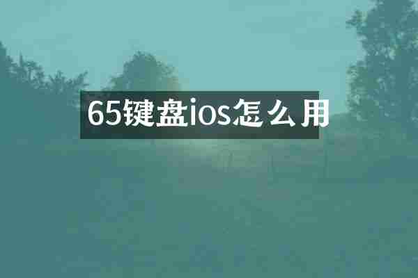 65键盘ios怎么用