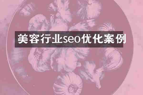 美容行业seo优化案例
